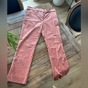 FRAME Le Crop Velvet Pink Trouser Pants 4